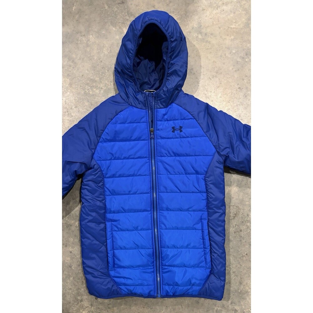NEW Under Armour Winter Puffer Jacket Blue Boys YXL Youth Size XL $85 MSRP
